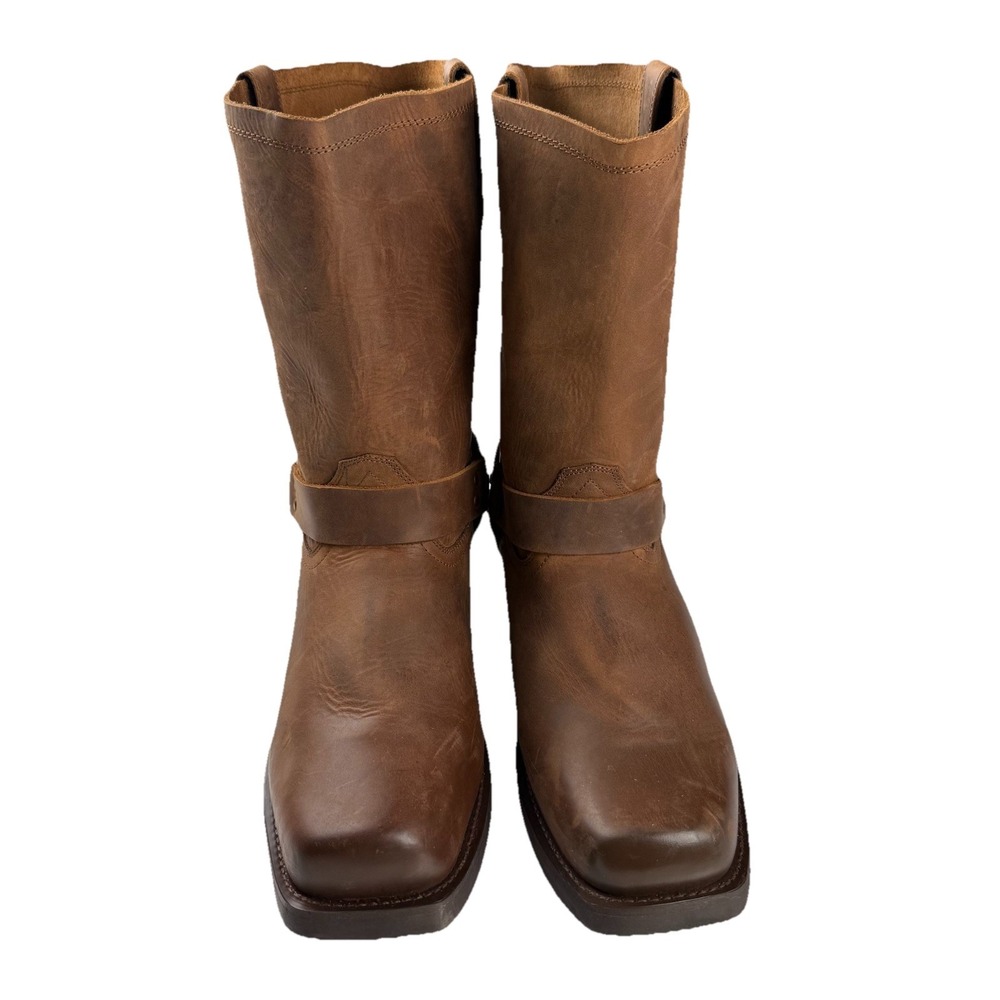 Dingo Men's Gaucho Nutty Mule Dark Brown Leather Harness Boots DI19074‎ 14 EW